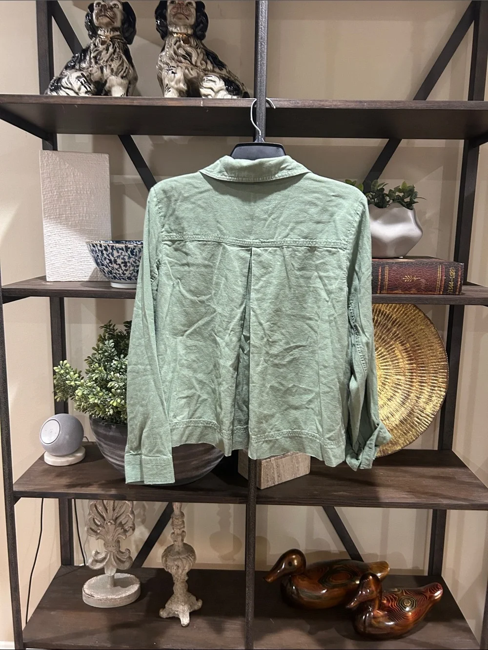 Lucky Brand Light Green Women's Utility Jacket - Casual Button-Front